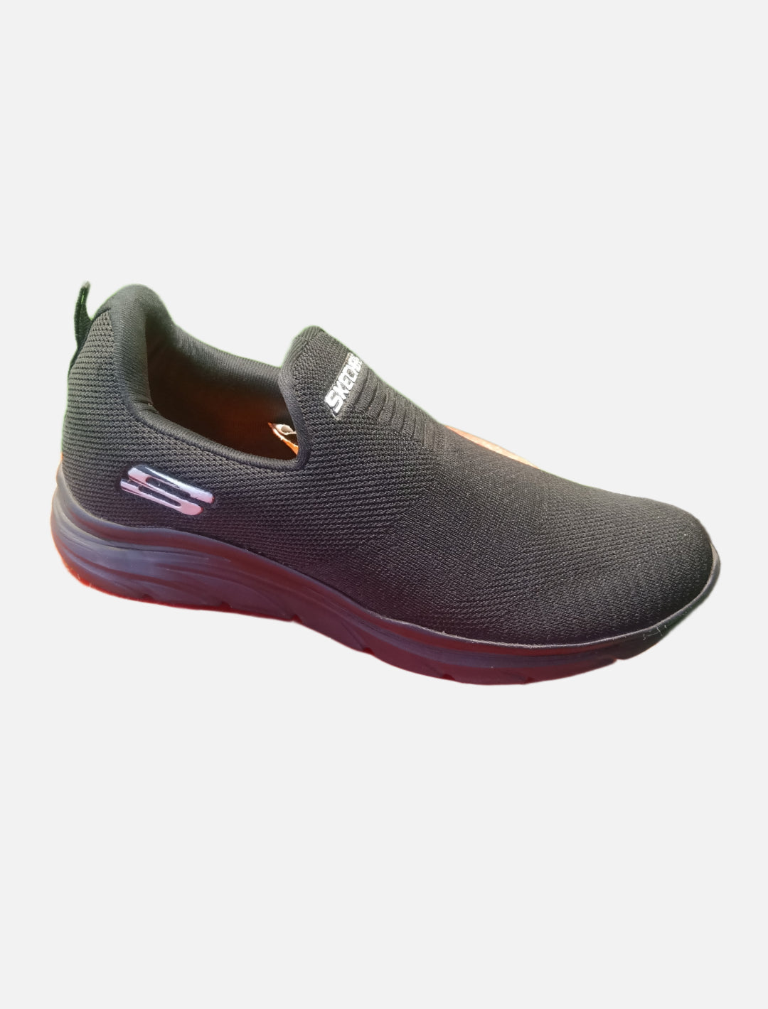 Black Breathable Mesh Body Slip-On Shoes
