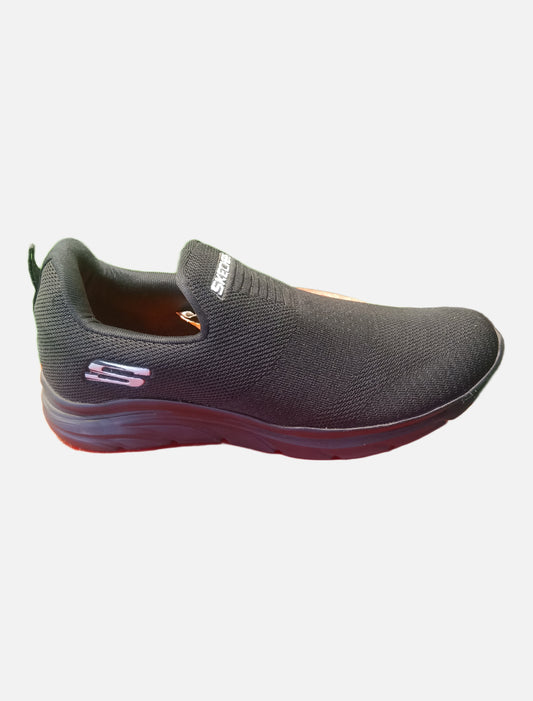 Black Breathable Mesh Body Slip-On Shoes